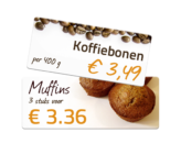 Prijskaartjes FoodSigns Toonbankkaarten