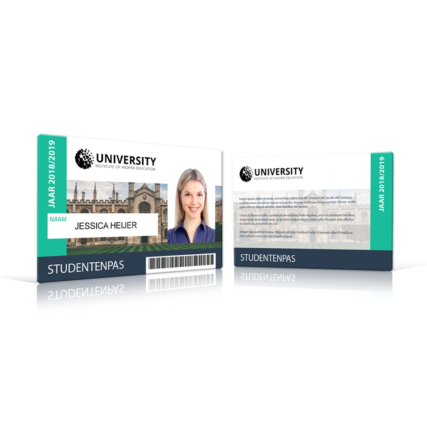 Studentenpas voorbedrukt Preprinted Student cards