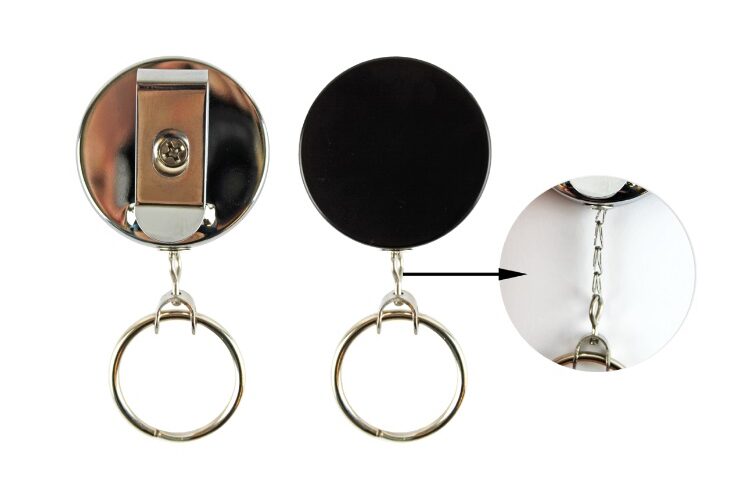 Extra strong metal badge yoyo with trouser clip and key ring