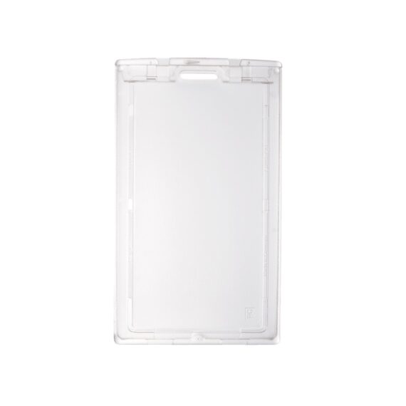 Resealable transparant hard plastic badge holder vertical (100 pcs) - Image 2