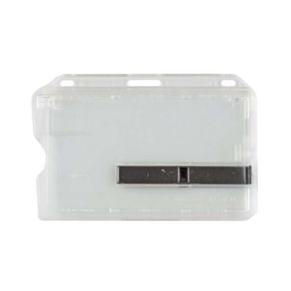 Matt transparent card holder with black slider for 1 card(100 pieces)