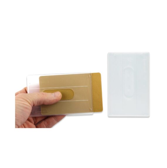 Transparante badgehouder zak/tas (100 stuks) - Afbeelding 2