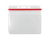 Vinyl horizontal badge holder with resealable closure (100pcs)