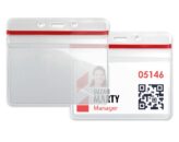 Vinyl horizontal badge holder with resealable closure (100pcs) - Image 2