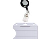Witte open pashouder met Badge Jojo