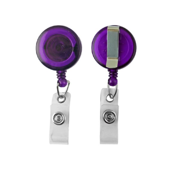 Transparant paarse badge jojo met vinyl bandje (100 stuks) - Afbeelding 2