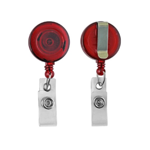 Transparant rode badge jojo met vinyl bandje (100 stuks) - Afbeelding 2