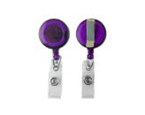 Transparant paarse badge jojo met vinyl bandje (100 stuks)