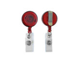 Transparant rode badge jojo met vinyl bandje (100 stuks)