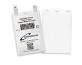 Verticale badgehouder A6 formaat met zwarte lanyard (100 stuks) - Afbeelding 3