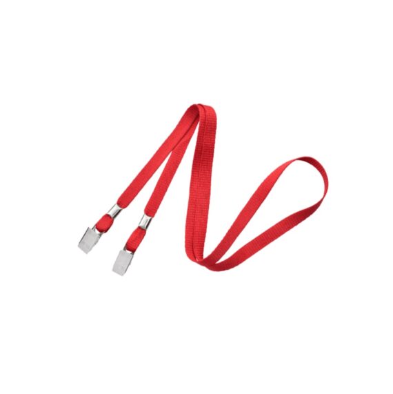 Verticale badgehouder A6 formaat met rode lanyard (100 stuks) - Afbeelding 4