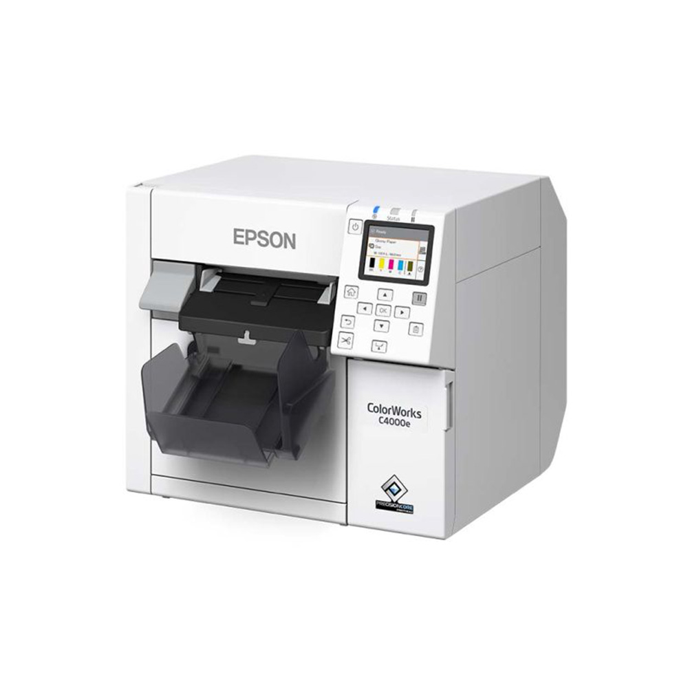 Epson C4000e kleur labelprinter met bakje